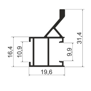 Профиль вертикальный MS145 Шампань (A06)